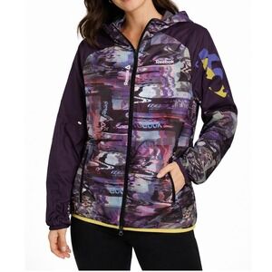 Reebok CrossFit Windbreaker Scrambled Channel Abstract Woman Medium‎ Jacket Nice